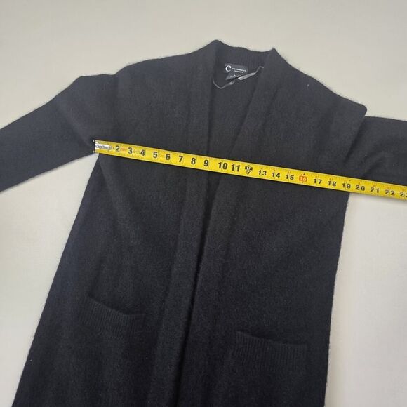 C by Bloomingdale’s 100% Cashmere Open Front Long Cardigan Sweater Duster Medium - Picture 4 of 9